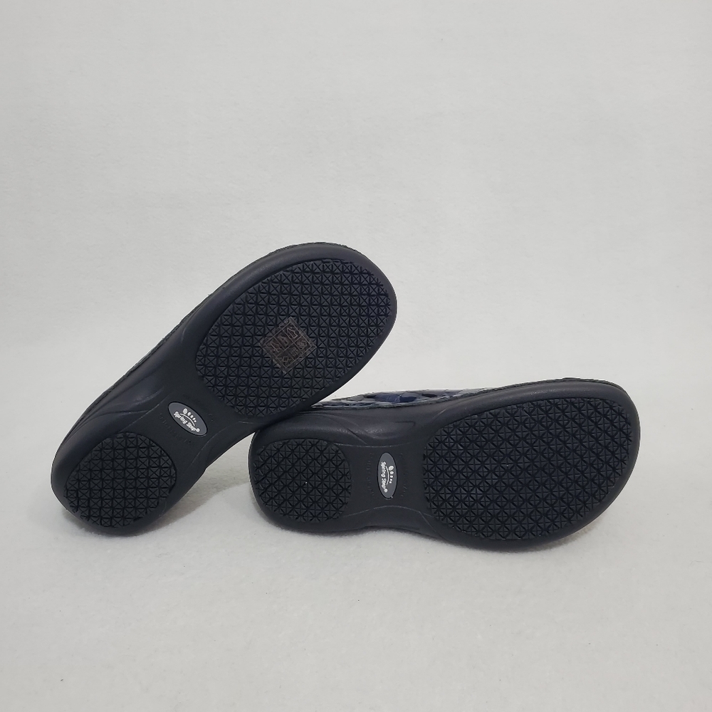 Spring Step Barely Worn Blue Python Manila Croco Clogs - Picture 5 of 7